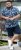 D555 Halifax AOP Hawaiian Print Short Sleeve Polo Blue - T-shirts - T-shirts i store størrelser - 2XL-14XL