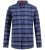 D555 Shrewsbury Long Sleeve with Chest Pocket Blue/Navy Check TALL SIZES - Skjorter - Skjorter til store mænd 2XL- 8XL