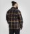 D555 Aldershot Long Sleeve Heavy Shacket Overshirt Tan/Navy Check - Skjorter - Skjorter til store mænd 2XL- 8XL