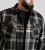 D555 Falkirk Long Sleeve Heavy Shacket Overshirt Black/Grey - Skjorter - Skjorter til store mænd 2XL- 8XL