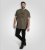 D555 Stockton Gorilla Playing Drums Crew Neck T-Shirt Khaki - T-shirts - T-shirts i store størrelser - 2XL-14XL
