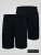 D555 Thomas Stretch Shorts med Elastisk Talje Sort - Shorts - Shorts i store størrelser - W40-W60