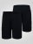 D555 Thomas Stretch Shorts med Elastisk Talje Sort - Shorts - Shorts i store størrelser - W40-W60