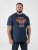 D555 Hockney T-shirt med Motorcykeltryk Marineblå - T-shirts - T-shirts i store størrelser - 2XL-14XL