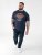 D555 Hockney T-shirt med Motorcykeltryk Marineblå - T-shirts - T-shirts i store størrelser - 2XL-14XL