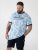 D555 Shoreham AO T-shirt med Venice Beach tryk Blå - T-shirts - T-shirts i store størrelser - 2XL-14XL
