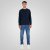 Double Outfitters MTOP-1141 Sweatshirt Mørkeblå - Trøjer og hættetrøjer - Trøjer og Hættetrøjer i store størrelser - 2XL-14XL