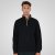 Double Outfitters MTOP-1163 Sweatshirt med halv lynlås Sort - Trøjer og hættetrøjer - Trøjer og Hættetrøjer i store størrelser - 2XL-14XL