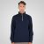 Double Outfitters MTOP-1163 Sweatshirt med halv lynlås Mørkeblå - Trøjer og hættetrøjer - Trøjer og Hættetrøjer i store størrelser - 2XL-14XL
