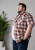 Kam Jeans 6368 Checked Short Sleeve Shirt Red - Skjorter - Skjorter til store mænd 2XL- 8XL