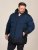 D555 Hank Ripstop Contrast Panelled Padded Hooded Jacket Mørkeblå - Jakker - Jakker i store størrelser, 2XL- 12XL