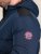 D555 Hank Ripstop Contrast Panelled Padded Hooded Jacket Mørkeblå - Jakker - Jakker i store størrelser, 2XL- 12XL