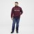 North Latitude Half Zip Sweatshirt Bordeaux - Trøjer og hættetrøjer - Trøjer og Hættetrøjer i store størrelser - 2XL-14XL