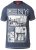 D555 RUEBEN NY City Print T-Shirt Denim - T-shirts - T-shirts i store størrelser - 2XL-14XL