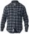 D555 Lawton LS Flannel Shirt Grey - Skjorter - Skjorter til store mænd 2XL- 8XL