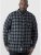 D555 Lawton LS Flannel Shirt Grey - Skjorter - Skjorter til store mænd 2XL- 8XL