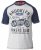D555 HIRALDO T-Shirt Grey/Navy - T-shirts - T-shirts i store størrelser - 2XL-8XL