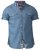 D555 Nathan Short Sleeve Shirt Blue - Skjorter - Skjorter til store mænd 2XL- 8XL