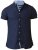 D555 Norman Short Sleeve Oxford Shirt Navy - Skjorter - Skjorter til store mænd 2XL- 8XL