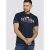 D555 Thornton Embroidery T-shirt Navy - T-shirts - T-shirts i store størrelser - 2XL-14XL