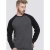 D555 Illinois Long Sleeve T-shirt Charcoal - T-shirts - T-shirts i store størrelser - 2XL-14XL