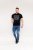 D555 Willoughby NYC Dot Printed T-Shirt Black - T-shirts - T-shirts i store størrelser - 2XL-14XL