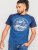 D555 Porter Raglan Sleeve Printed T-Shirt Blue - T-shirts - T-shirts i store størrelser - 2XL-14XL