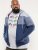 D555 Columbus Cut And Sew Panelled Zip Through Hoody Blue - Trøjer og hættetrøjer - Trøjer og Hættetrøjer i store størrelser - 2XL-14XL