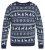 North Latitude 63144 Fjell Reindeer Knit Mørkeblå - Trøjer og hættetrøjer - Trøjer og Hættetrøjer i store størrelser - 2XL-14XL