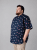 Kam Jeans 6068 Flamingo Short Sleeve Shirt Navy - Skjorter - Skjorter til store mænd 2XL- 8XL