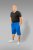 20 Nodi Short Leg Sports Pants in Combed Cotton Jersey Blue - Joggingbukser og shorts - Sweatpants og Sweatshorts 2XL-12XL