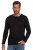 JP1880 702555 Langærmet Henley-shirt Sort - T-shirts - T-shirts i store størrelser - 2XL-14XL