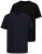 JP1880 711318 T-shirt med V-hals 2-pak Sort - T-shirts - T-shirts i store størrelser - 2XL-14XL