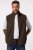 JP1880 Fleece Vest Stand-up Collar Brown - Jakker - Jakker i store størrelser, 2XL- 12XL