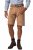 JP1880 Premium Goat Suede Staghorn Embroidery Shorts Leather Brown - Shorts - Shorts i store størrelser - W40-W60