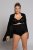 Ulla Popken 781632 Formende trusser med høj talje Sort - Shapewear - 