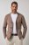 JP1880 Milano Flexnamic Strikket blazer Nøddebrun - Habitter og blazere - Habitter og jakkesæt i store størrelser