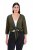 Ulla Popken 794514 Jerseybolero med bindebånd Mørkegrøn - Boleroer - 