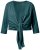 Ulla Popken 794514 Jerseybolero med bindebånd Petrol - Boleroer - 