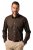 JP1880 Shirt Business Long Sleeve Brown - Skjorter - Skjorter til store mænd 2XL- 8XL