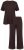 Ulla Popken 806944 Kortærmet pyjamas Brun - Pyjama/Loungewear - 