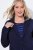 Ulla Popken 812754 Jerseyblazer i punto di roma Mørkeblå - Blazere - Blazere i plusstørrelser til kvinder