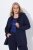 Ulla Popken 812754 Jerseyblazer i punto di roma Mørkeblå - Blazere - Blazere i plusstørrelser til kvinder