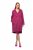 Ulla Popken 816744 Dobbeltradet frakke i uldlook Rosa - Frakker - Frakker i store størrelser