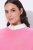 Ulla Popken 820512 Strikponcho i uldblanding med V-hals Lyserosa - Ponchoer og capes - 