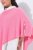 Ulla Popken 820512 Strikponcho i uldblanding med V-hals Lyserosa - Ponchoer og capes - 