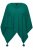 Ulla Popken Knit Pointed Hem Poncho Emerald Green - Hættetrøjer og sweatshirts - 