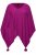 Ulla Popken Knit Pointed Hem Poncho Berry - Hættetrøjer og sweatshirts - Bløde sweatshirts, hoodies & strik