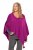 Ulla Popken Knit Pointed Hem Poncho Berry - Hættetrøjer og sweatshirts - Bløde sweatshirts, hoodies & strik