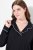 Ulla Popken 823030 Pyjamas med skjortekrave Sort - Pyjama/Loungewear - 